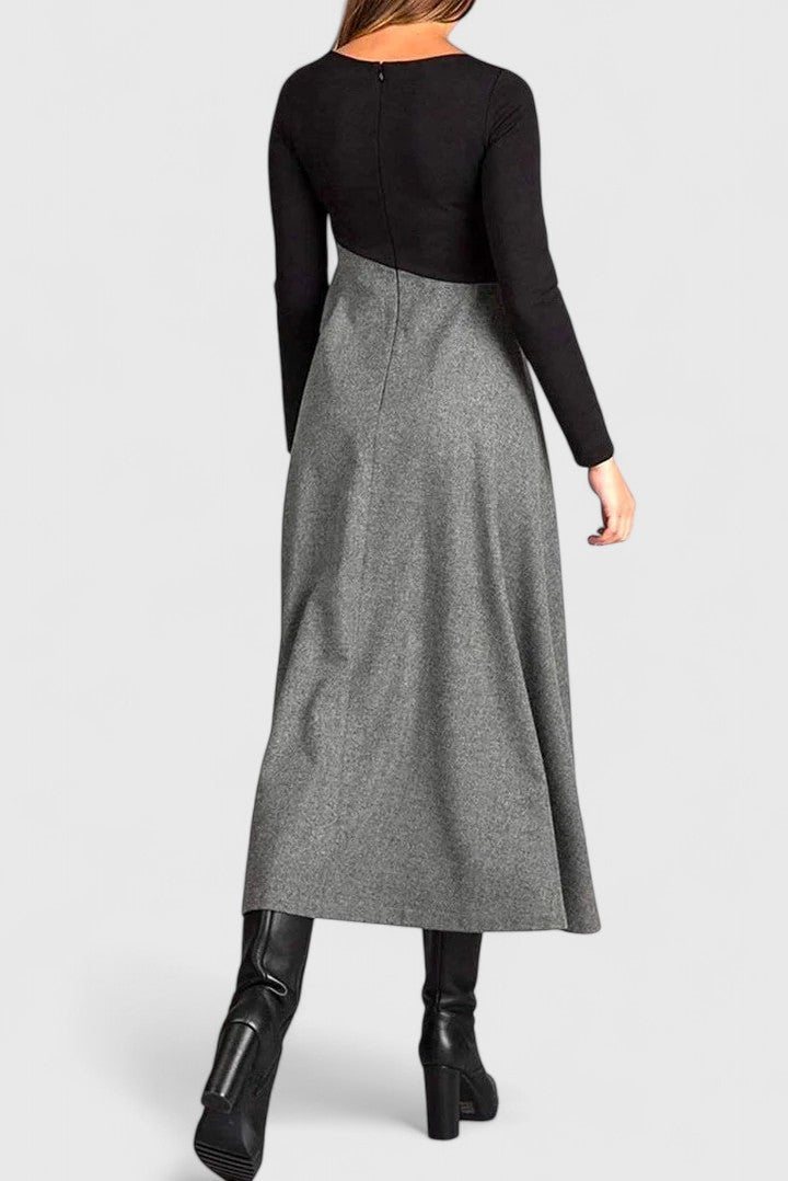 Women's Elegant Long Sleeve Maxi Dress - Versatile for Day or Night