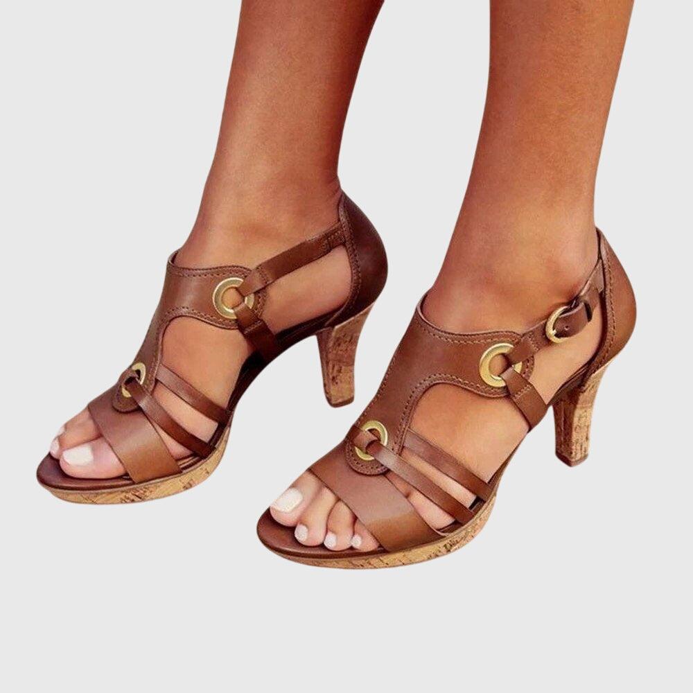 Women's Comfortable Leather Heels - Elegant & Supportive