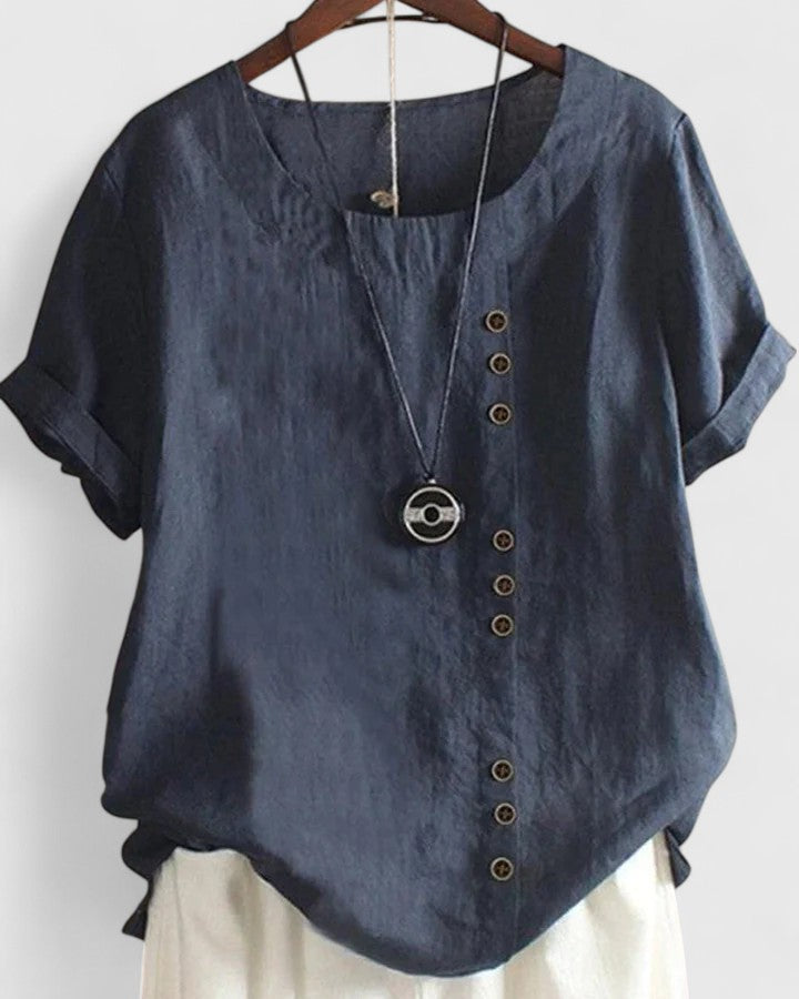 Women's Short Sleeve Blouse - Comfortable & Versatile Everyday