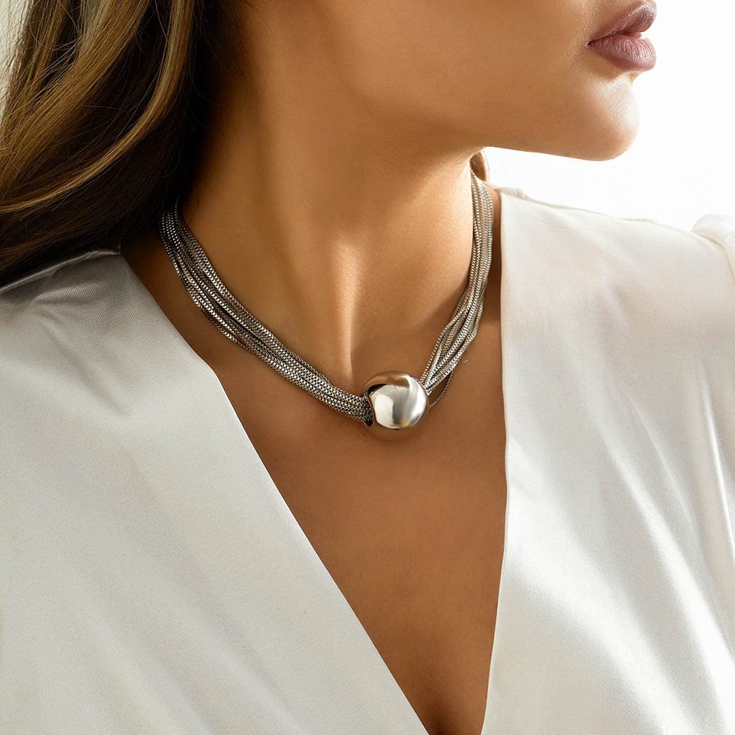 Women's Stainless Steel Moon Drop Pendant Necklace – Adjustable – view 2