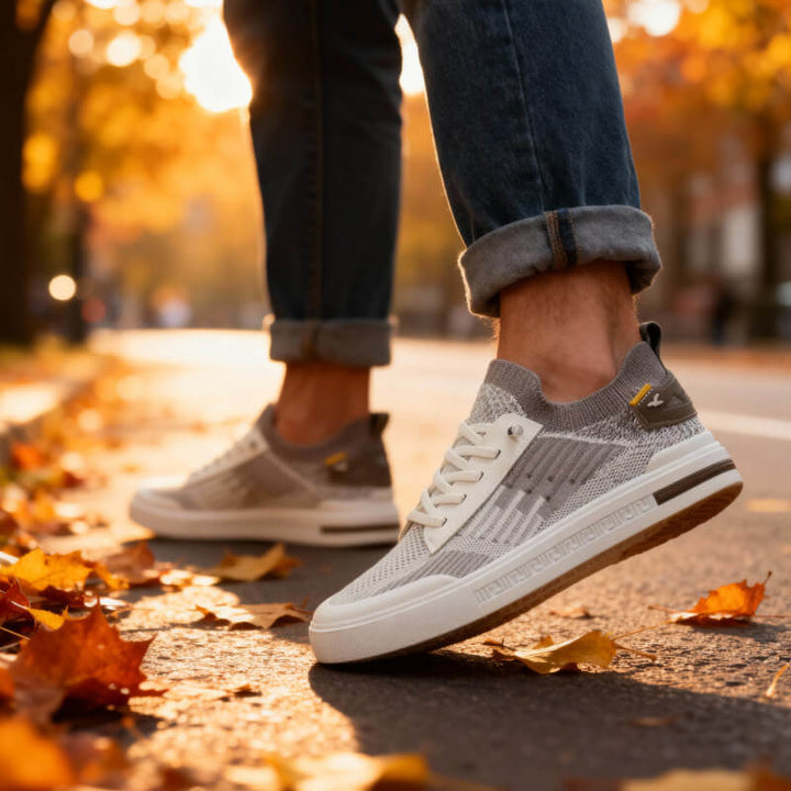 Men's Knit Trainers – Lightweight Cushioned Everyday Sneakers – view 2