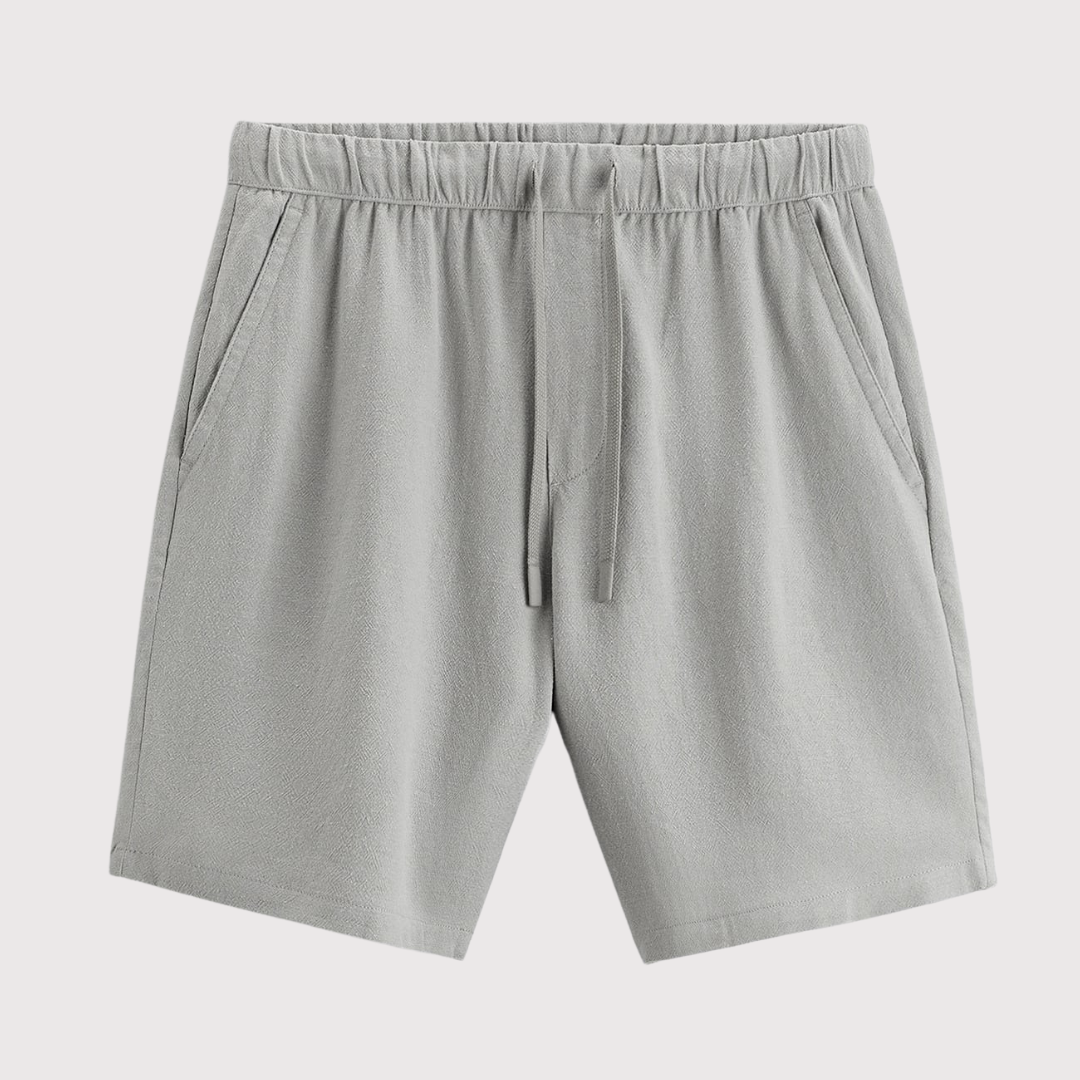 Men's Palermo Linen Shorts – Breathable Relaxed Summer Tailoring – Pearl Grey