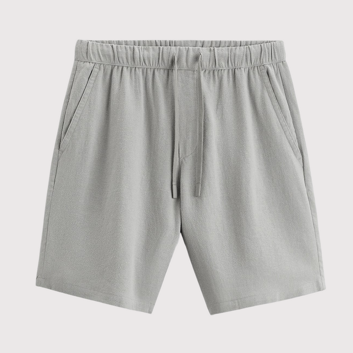Men's Palermo Linen Shorts – Breathable Relaxed Summer Tailoring – Pearl Grey