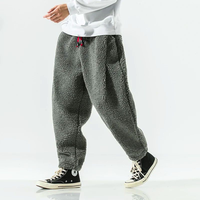 Men's Lambswool Joggers – Warm Relaxed Fit Winter Trousers – view 3