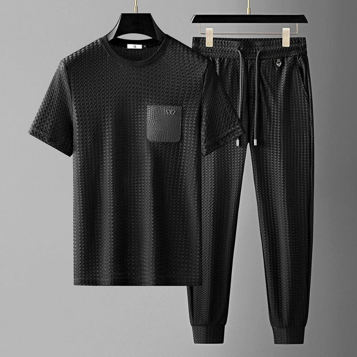 Men's Jacquard Knit Lounge Set – Premium Loungewear Co-ord – view 2