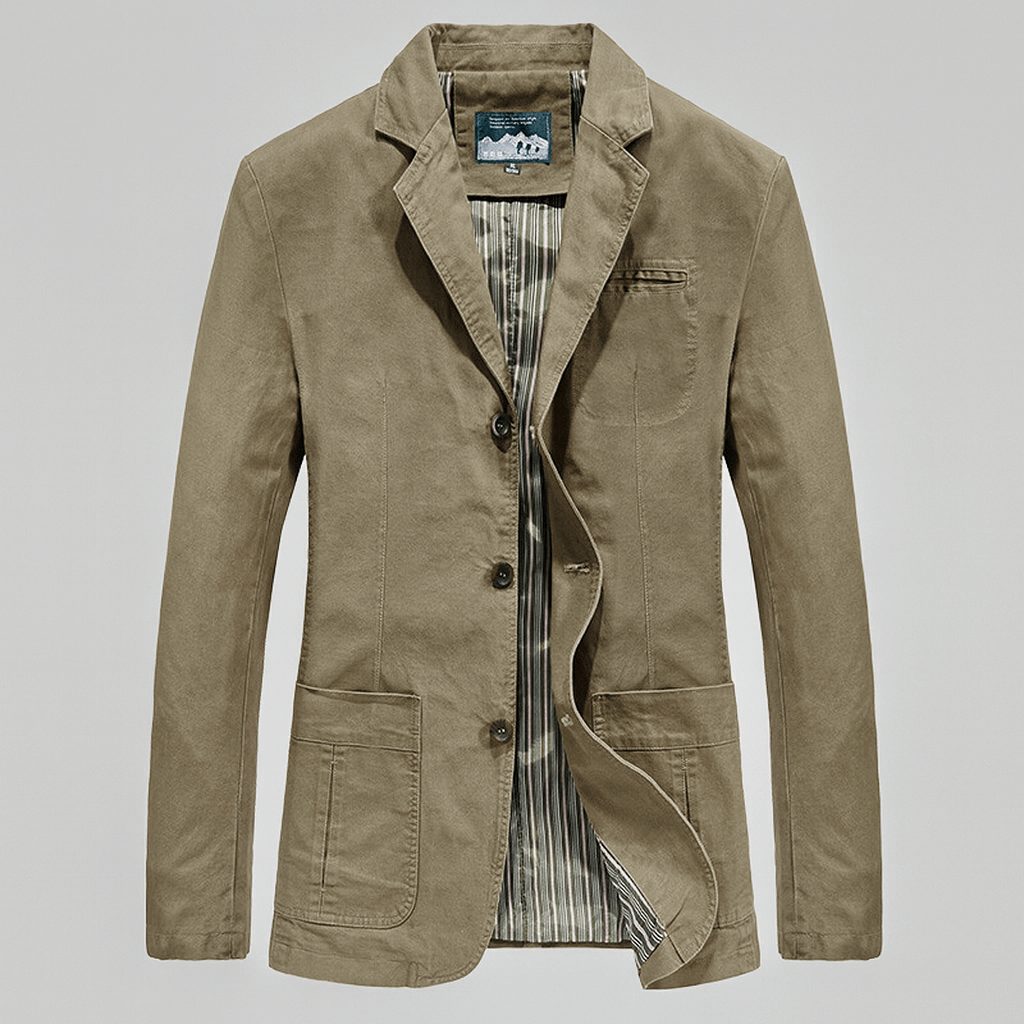 Men's Cotton Twill Blazer – Relaxed Smart-Casual Tailoring – view 2