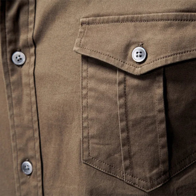 Men's Cotton Utility Overshirt – Heavyweight Workwear Shirt – view 9