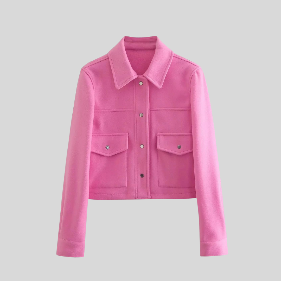 Women's Tailored Button-Front Jacket – Polished Workwear Layer – Green