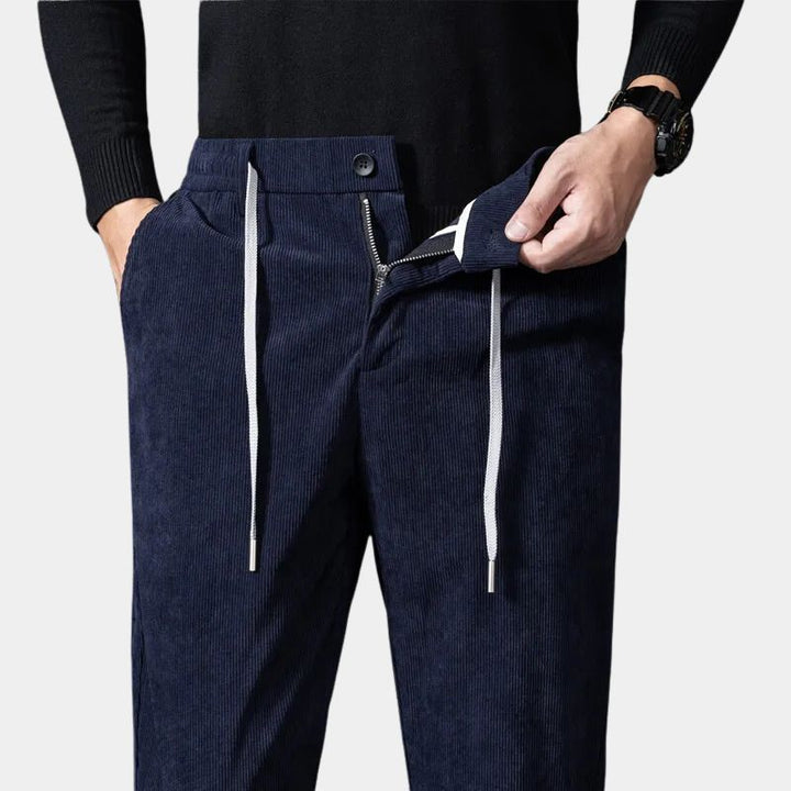 Men's Corduroy Trousers – Stretch Waist Smart Casual Cords – view 4