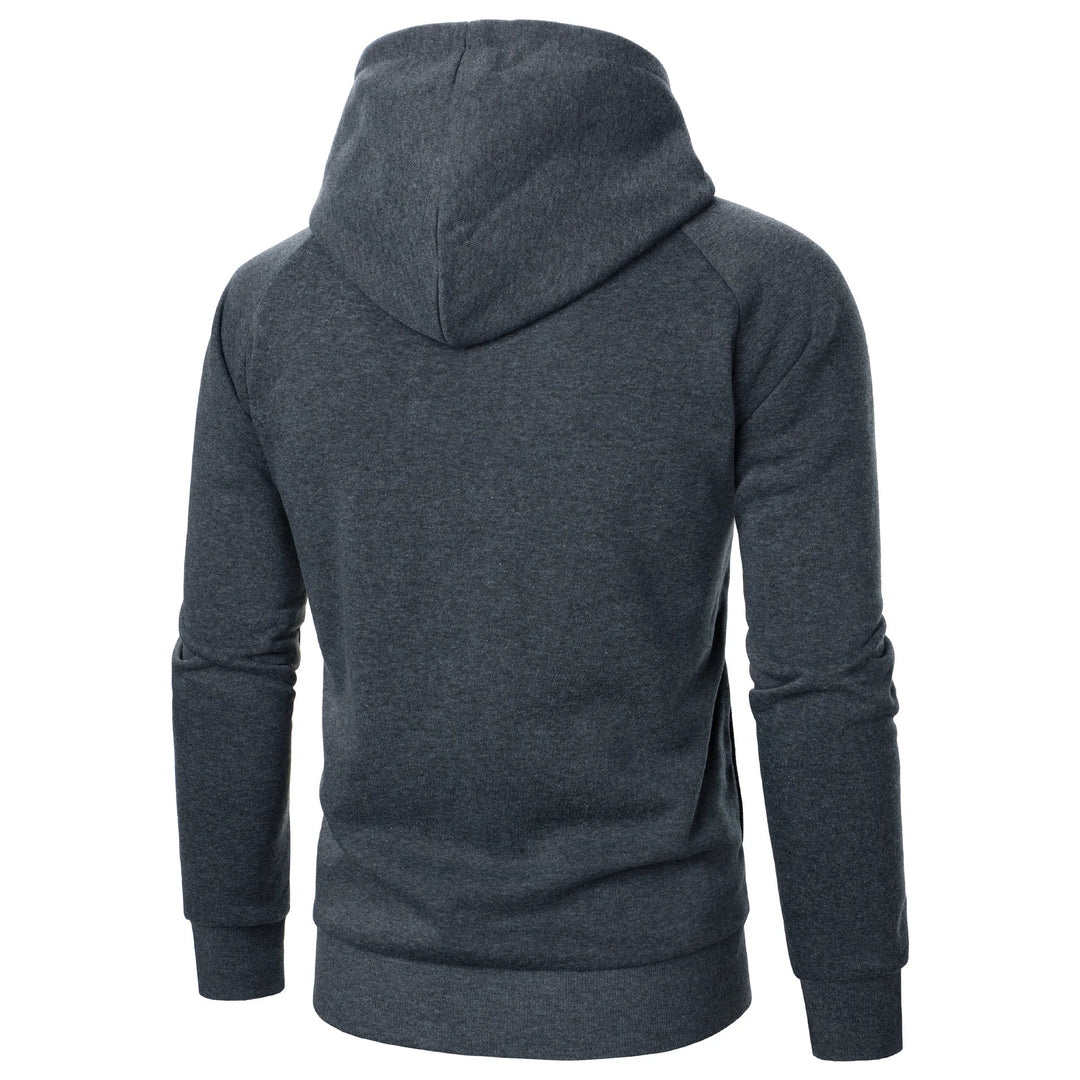 Men's Cotton-Blend Crossover Hoodie – Midweight Fleece Pullover – view 4