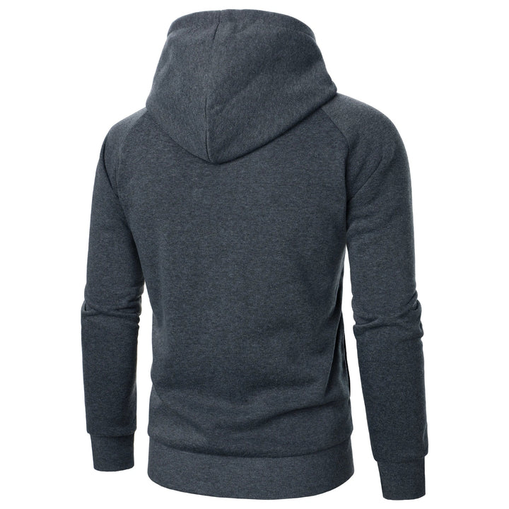 Men's Cotton-Blend Crossover Hoodie – Midweight Fleece Pullover – view 4