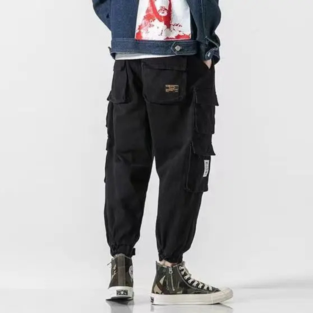 Men's Heavyweight Cotton Cargo Joggers – Tapered Utility Trousers – view 11