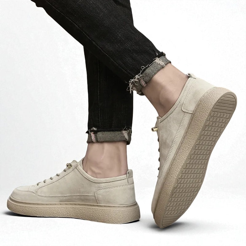 Men's Suede Lace-Up Trainers – Lightweight Casual Shoes – view 5
