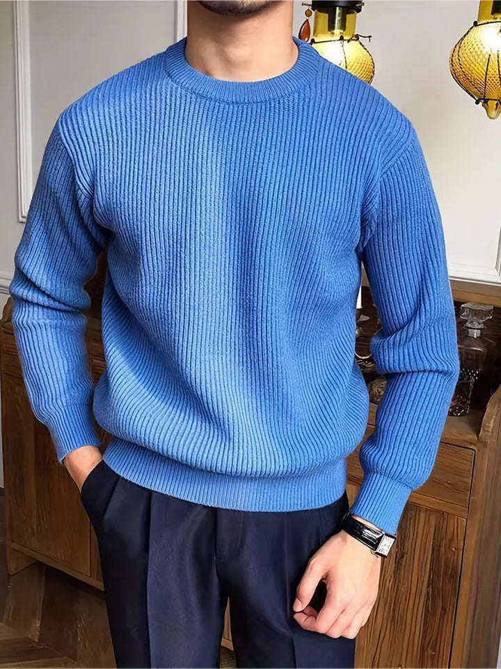Milan Men's Crew Neck Knit Jumper – Soft Everyday Knitwear – view 12