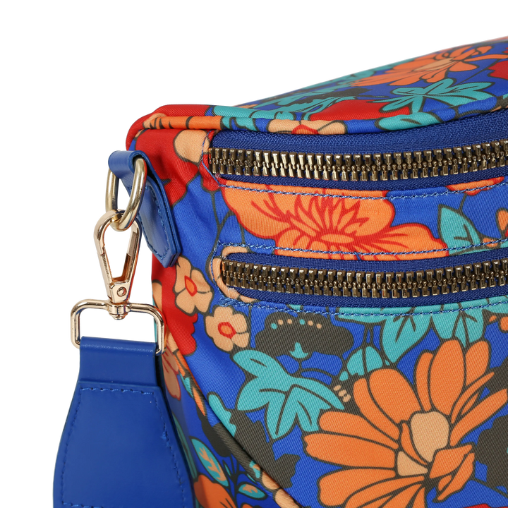 Women's Folk Bloom Floral Crossbody Bag – Everyday Zip Sling – view 6