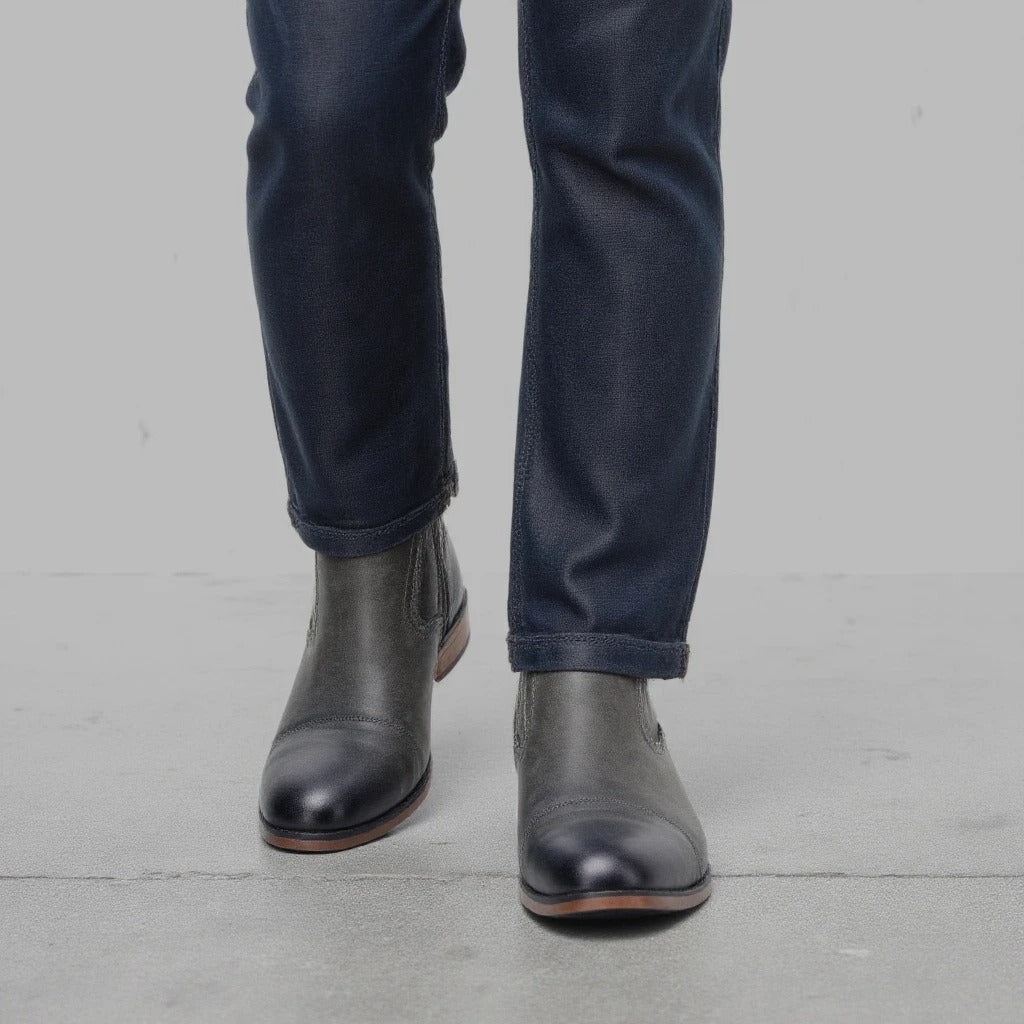 Alessio Men's Chelsea Boots – Burnished Side-Zip City Style – view 11