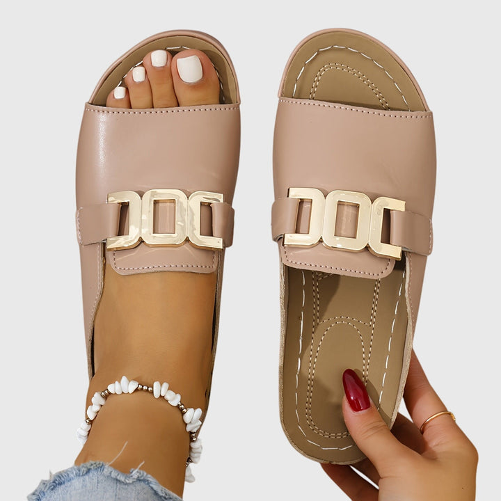 Women's Kathryn Buckle Sandals - Comfort and Style
