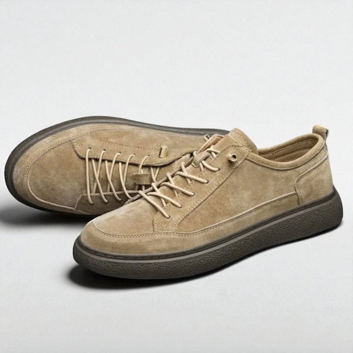 Men's Suede Lace-Up Trainers – Lightweight Casual Shoes – view 3