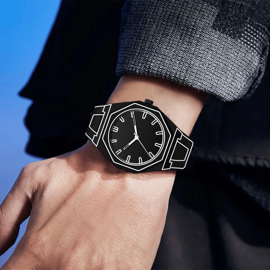 Unisex 3D Outline Watch with Silicone Strap – Water Resistant – view 4