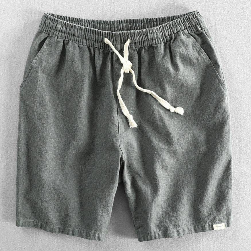 Men's Cotton-Linen Shorts – Drawstring Weekend Comfort – view 7