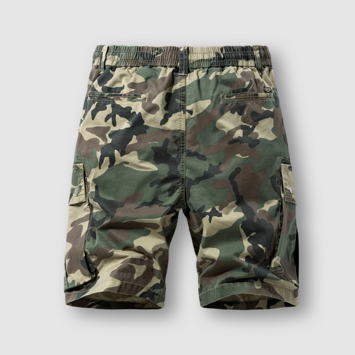 Men's Cotton Camo Cargo Shorts – Drawstring Outdoor Shorts – view 4