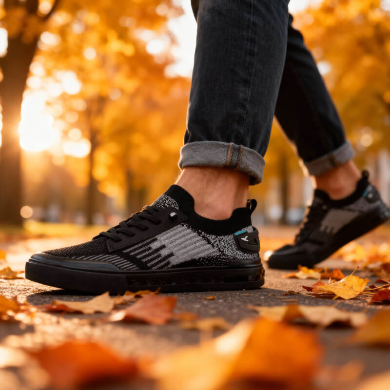 Men's Knit Trainers – Lightweight Cushioned Everyday Sneakers – view 9