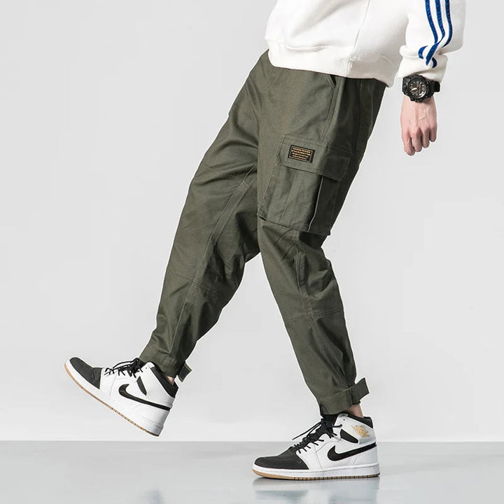 Men's Cotton Cargo Trousers – Utility Pockets – Adjustable Cuffs – view 5