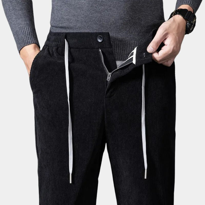 Men's Corduroy Trousers – Stretch Waist Smart Casual Cords – view 6