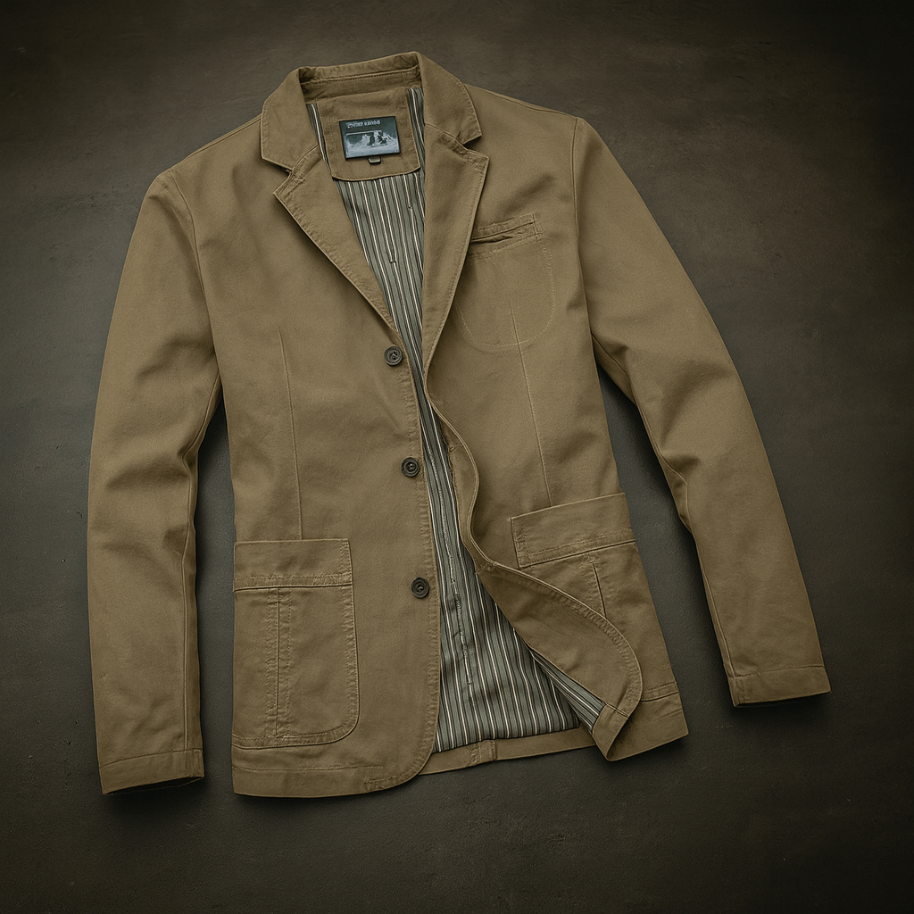 Men's Cotton Twill Blazer – Relaxed Smart-Casual Tailoring