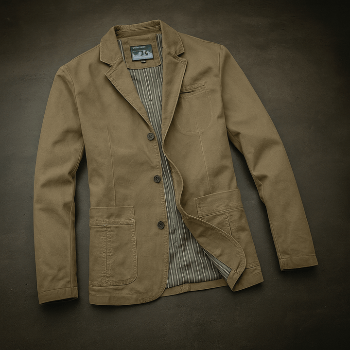 Men's Cotton Twill Blazer – Relaxed Smart-Casual Tailoring