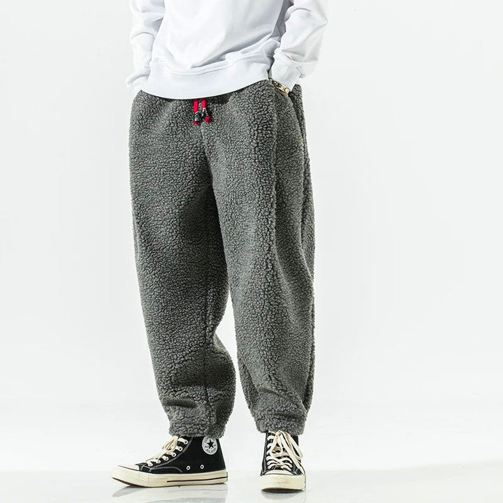 Men's Lambswool Joggers – Warm Relaxed Fit Winter Trousers – view 4
