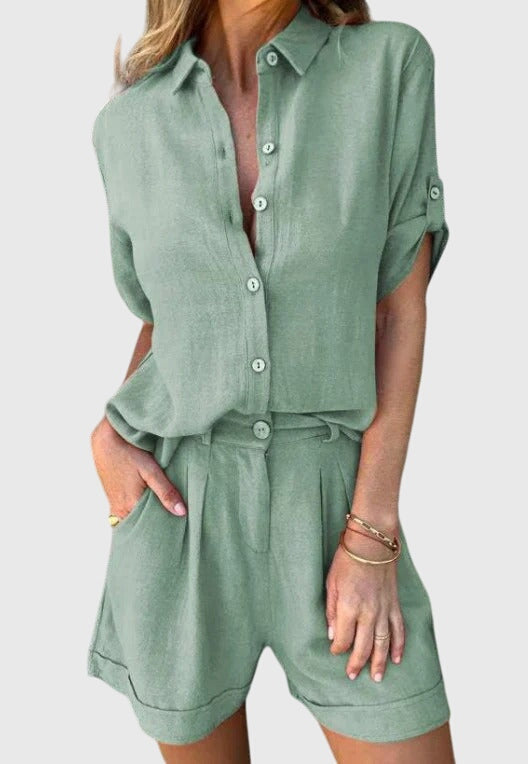 Women's Summer Two-Piece Set - Soft & Breezy Style