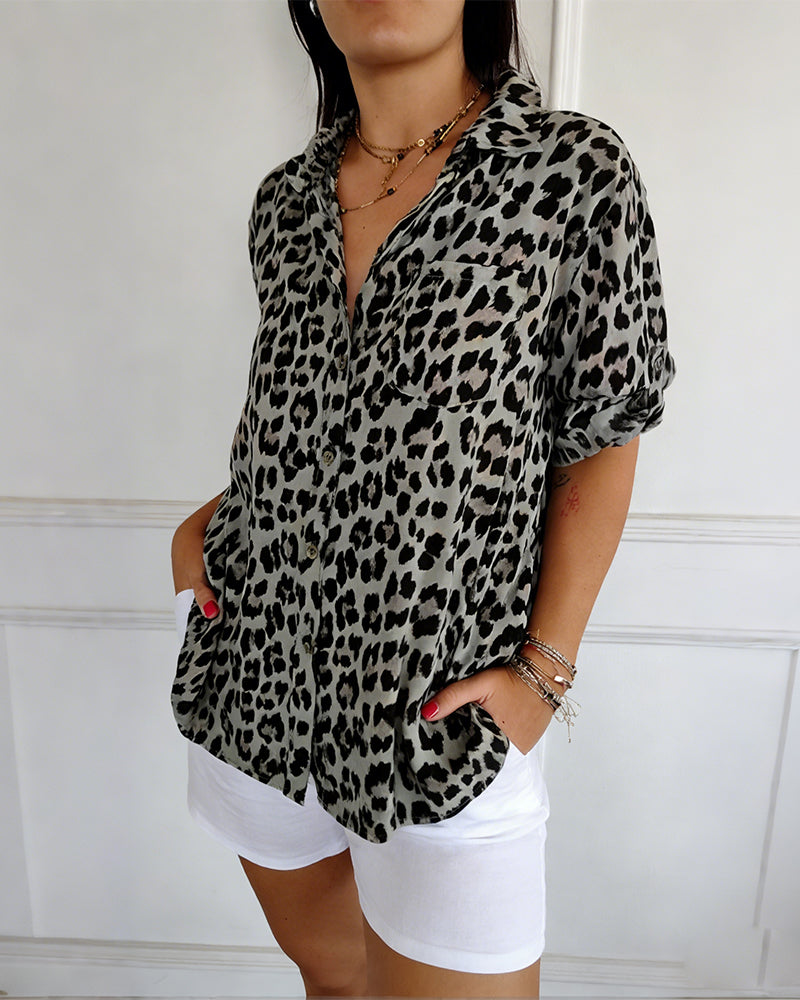 Women's Susan Leopard Print Blouse - Everyday Chic