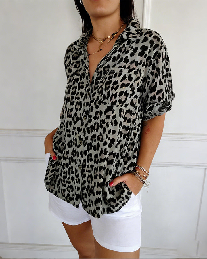Women's Susan Leopard Print Blouse - Everyday Chic