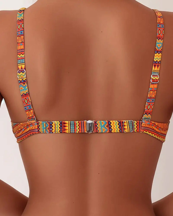 Women's High-Waisted Bikini Set - Vibrant & Flattering Swimwear