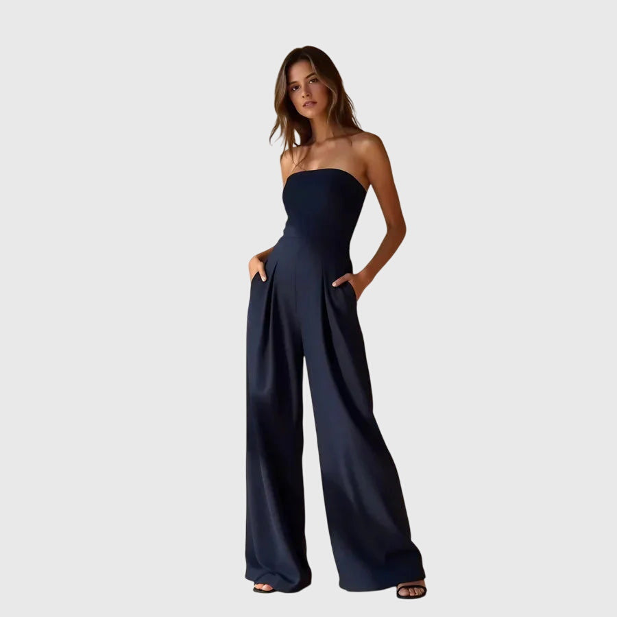 Women's Elegant Strapless Jumpsuit - Effortless Summer Style