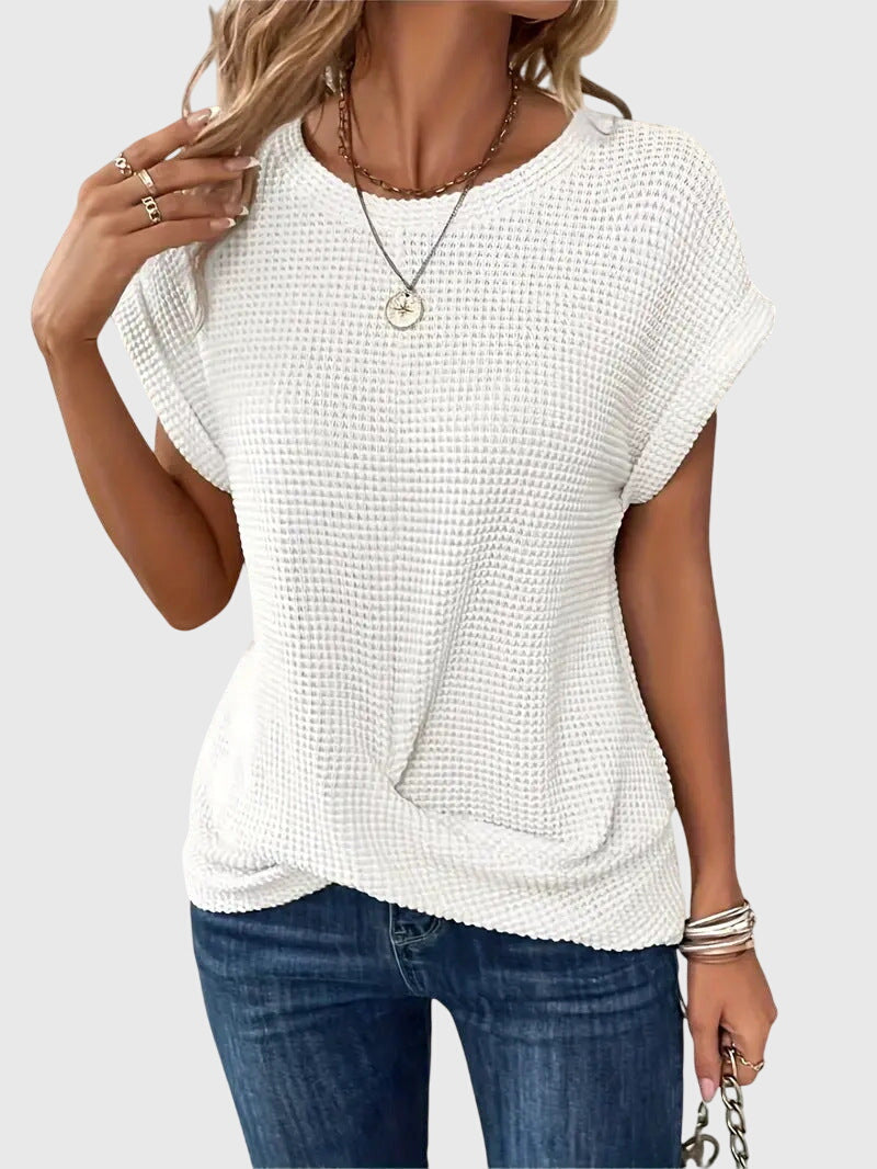 Women's Classic Crew Neck Blouse - Timeless and Versatile
