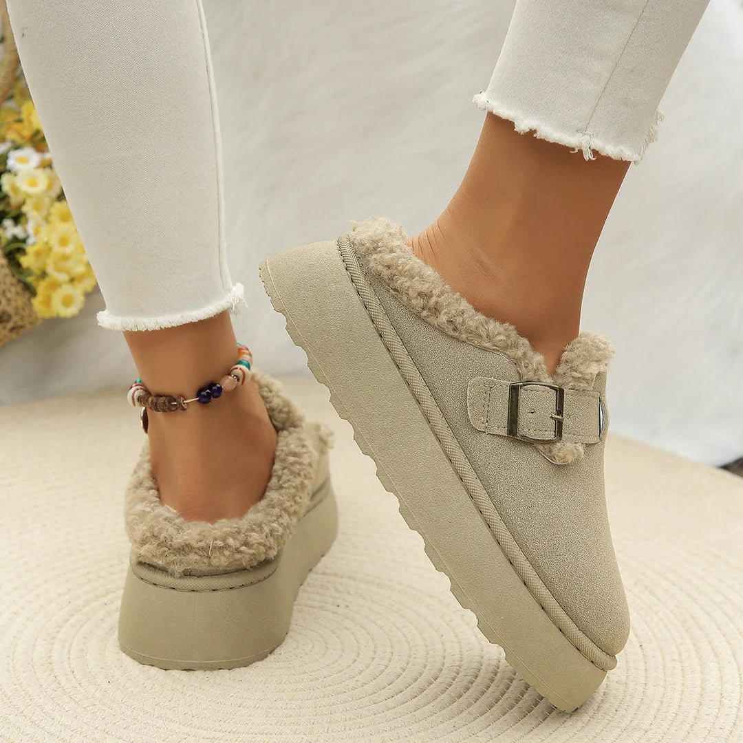 Women's Velvet Plush Slippers – Cosy Faux Suede House Shoes