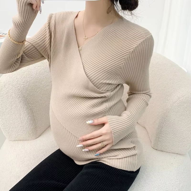 Women's Soft Knit Maternity & Nursing Jumper – Stretch Comfort – view 5