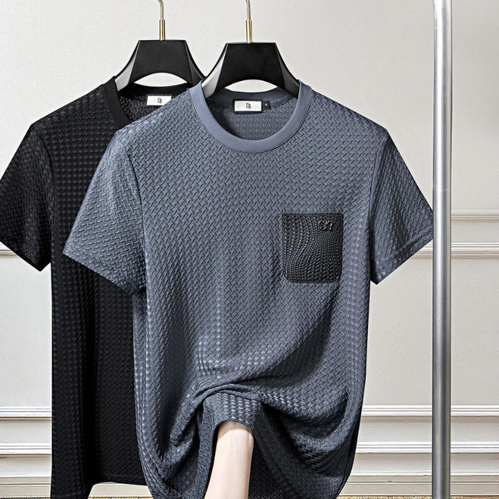Men's Jacquard Lounge Set – Textured Knit Co-ord for Easy Days