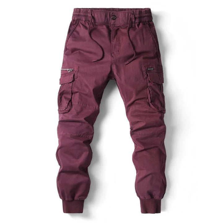 Men's Stretch-Cotton Cargo Joggers – Tapered Everyday Fit