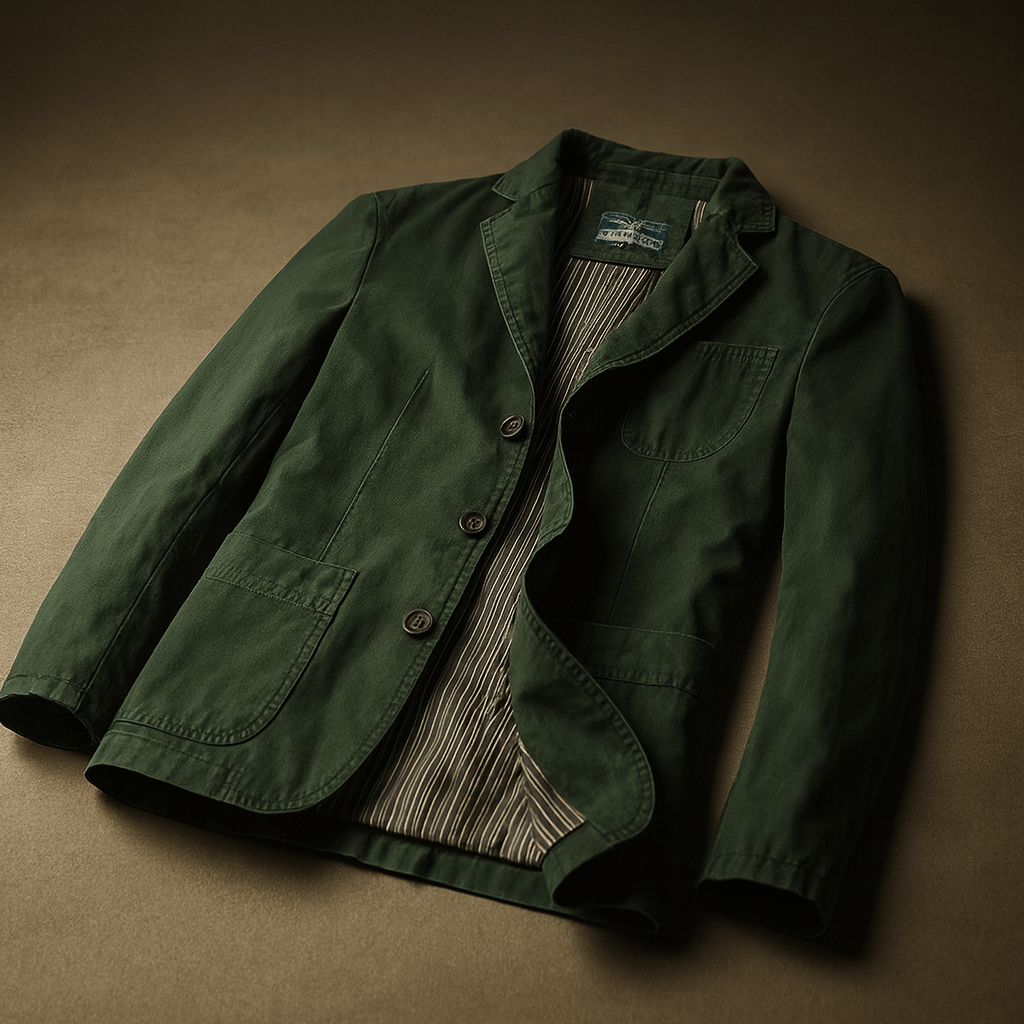 Men's Cotton Twill Blazer – Relaxed Smart-Casual Tailoring – view 3
