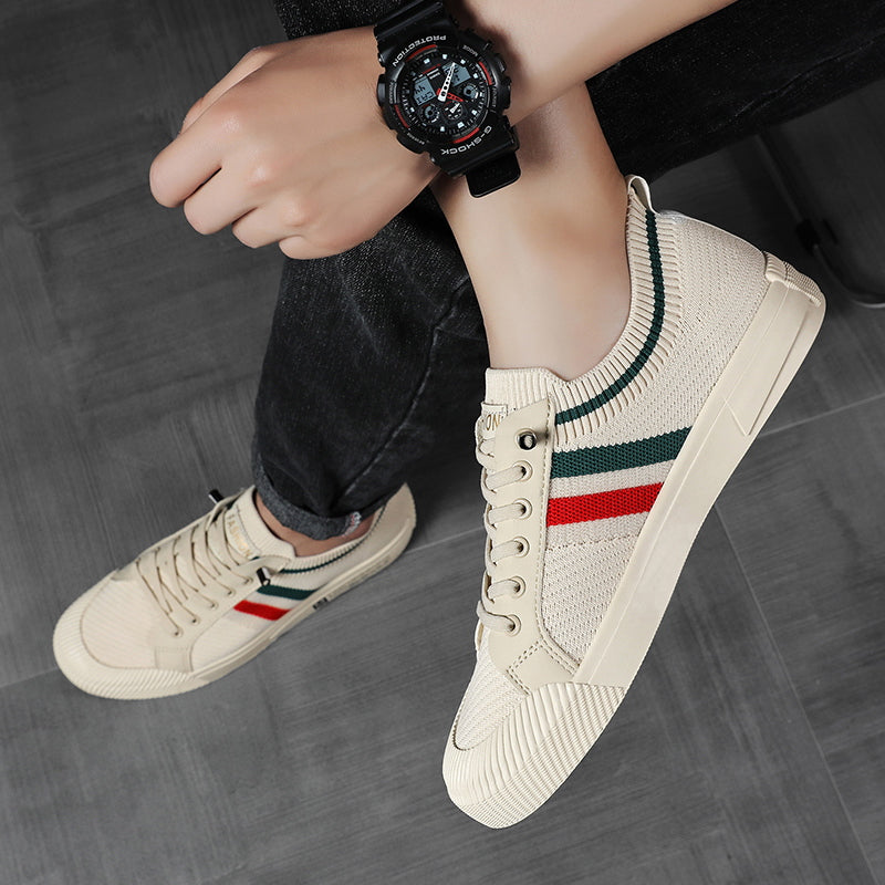 Men's Knit Trainers – Breathable Striped Sneakers for All-Day Wear – view 5