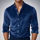 Men's Velvet Shirt – Tailored Smart Evening Occasion Top