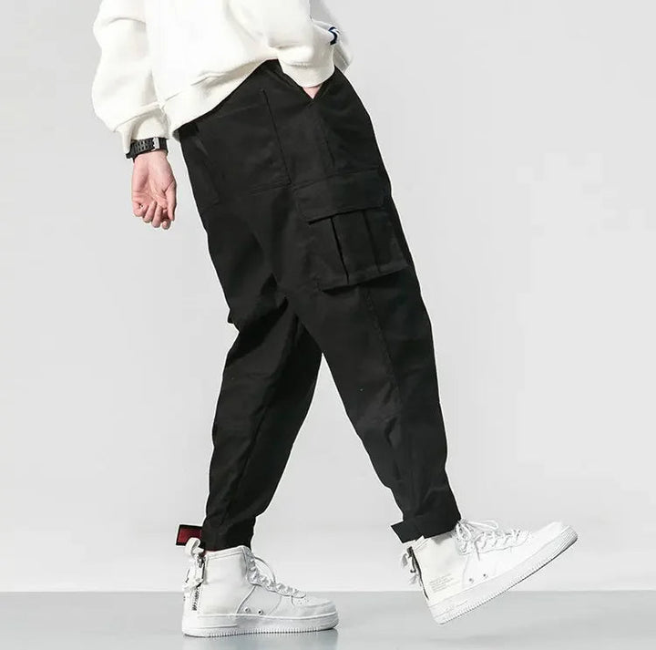 Men's Cotton Cargo Trousers – Utility Pockets – Adjustable Cuffs – view 8