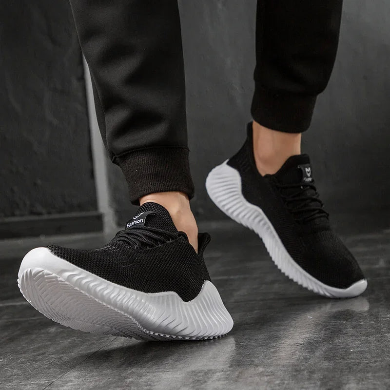 Men's Knit Trainers – Breathable Cushioned Everyday Sneakers – view 8