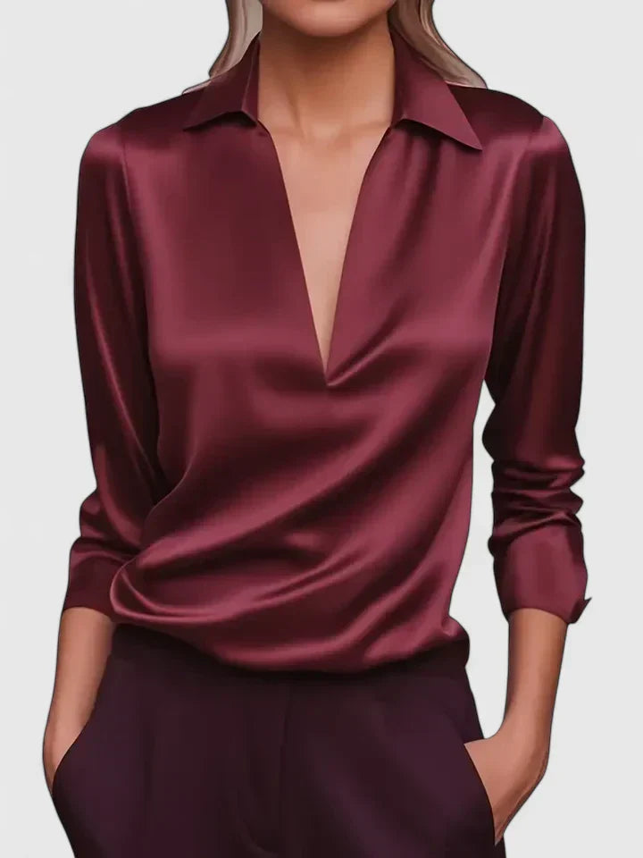 Women's Calvina Sophisticated Blouse - Versatile & Elegant