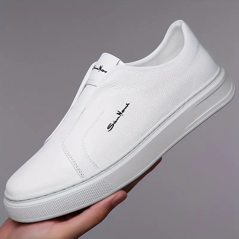 Men's Vegan Leather Slip-On Trainers – Easy Everyday Smart Casual – view 8