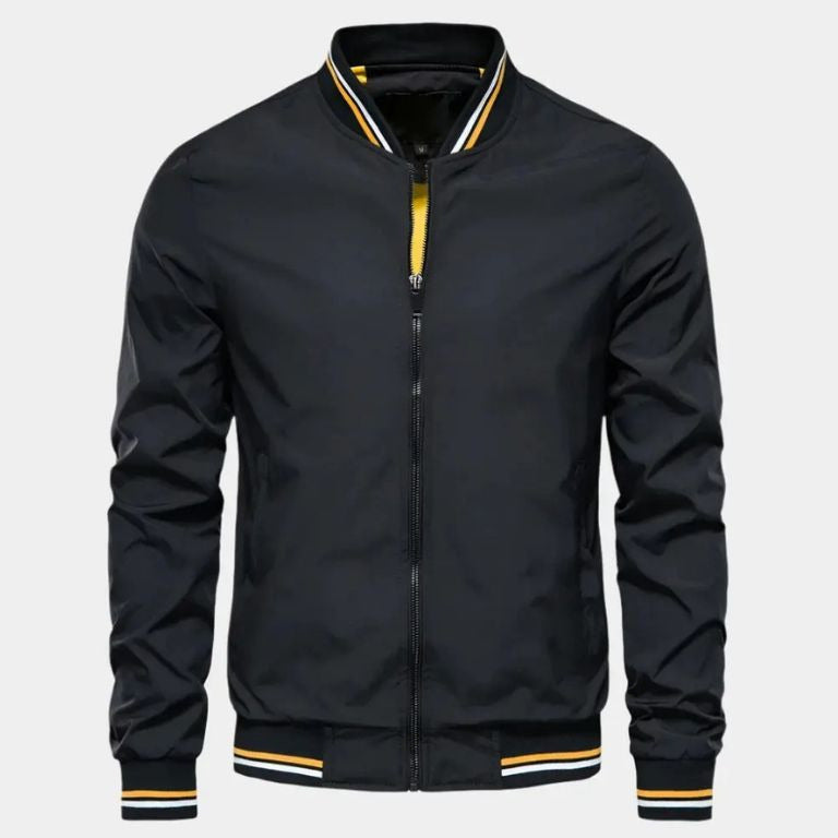 Men's Lightweight Bomber Jacket – Ribbed Smart Casual Layer – view 4