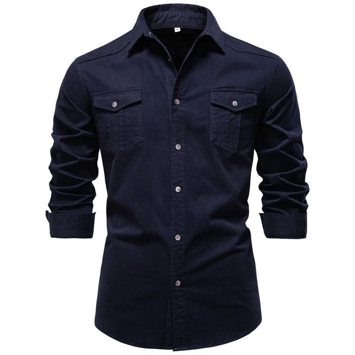 Men's Cotton Utility Overshirt – Heavyweight Workwear Shirt – view 7